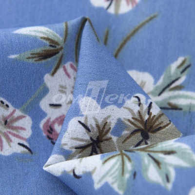 Плательная ткань "Фламенко" 12.1, 80 гр/м2, шир.150 см, принт растительный - купить в Северодвинске. Цена 241.49 руб.