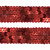 Тесьма с пайетками 3, шир. 20 мм/уп. 25+/-1 м, цвет красный - купить в Северодвинске. Цена: 778.19 руб.