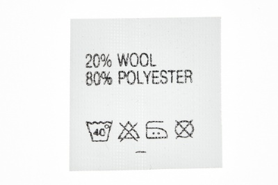 Состав и уход 20% wool 80% poliester - купить в Северодвинске. Цена: 64.21 руб.