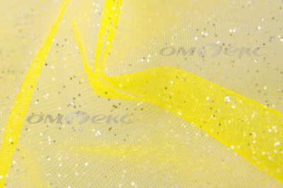 Сетка Глиттер, 40 гр/м2, шир.160см, цвет жёлтый - купить в Северодвинске. Цена 163.01 руб.