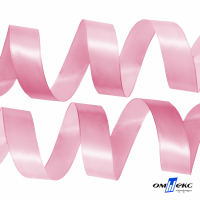 050-нежно-розовый Лента атласная упаковочная (В) 85+/-5гр/м2, шир.25 мм (1/2), 25+/-1 м - купить в Северодвинске. Цена: 53.96 руб.