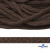 Шнур плетеный d-6 мм, 70% хлопок 30% полиэстер, уп.90+/-1 м, цв.1073-т.коричневый - купить в Северодвинске. Цена: 594 руб.