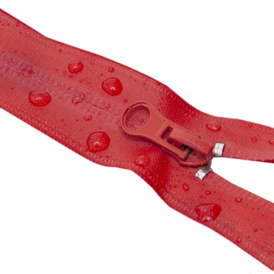 Молния водонепроницаемая PVC Т-7, 20 см, неразъемная, цвет (820)-красный - купить в Северодвинске. Цена: 21.56 руб.