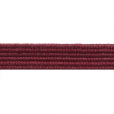 Резиновые нити с текстильным покрытием, шир. 6 мм ( упак.30 м/уп), цв.- 88-бордо - купить в Северодвинске. Цена: 155.22 руб.