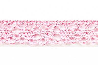 Тесьма кружевная 0621-1607, шир. 15 мм/уп. 20+/-1 м, цвет 096-розовый - купить в Северодвинске. Цена: 302.42 руб.