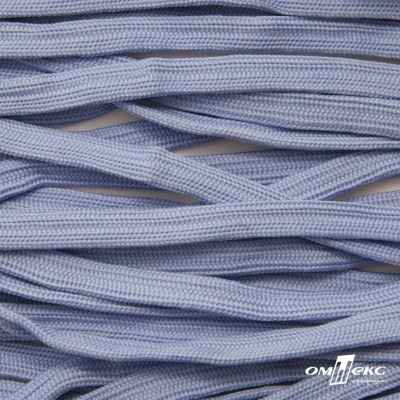 Шнур плетеный (плоский) d-12 мм, (уп.90+/-1м), 100% полиэстер, цв.259 - голубой - купить в Северодвинске. Цена: 8.62 руб.