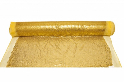 Сетка с пайетками №6, 188 гр/м2, шир.130см, цвет золото - купить в Северодвинске. Цена 371.02 руб.
