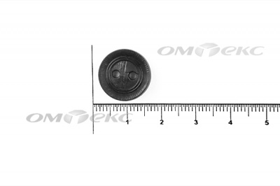 51820/15 мм (2 пр)  черные пуговицы - купить в Северодвинске. Цена: 0.87 руб.