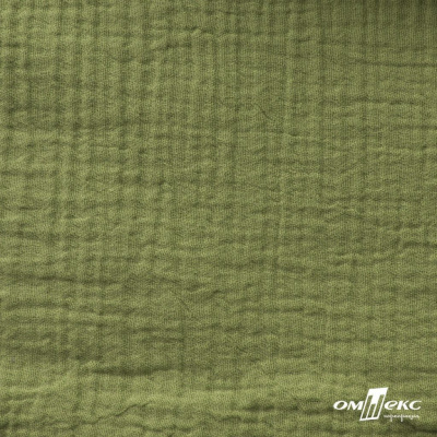 Ткань Муслин, 100% хлопок, 125 гр/м2, шир. 140 см #2307 цв.(55)-олива - купить в Северодвинске. Цена 318.49 руб.