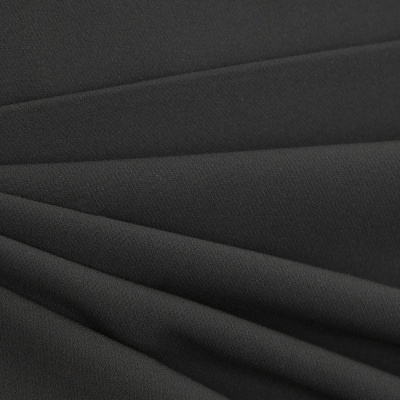 Костюмная ткань "Элис", 220 гр/м2, шир.150 см, цвет чёрный - купить в Северодвинске. Цена 308 руб.