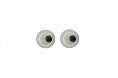 Глазки для игрушек, круглые, с бегающими зрачками, 3 мм/упак.100+/-5 шт, цв. -черно-белые - купить в Северодвинске. Цена: 25.40 руб.
