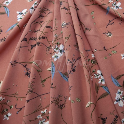 Плательная ткань "Фламенко" 2.1, 80 гр/м2, шир.150 см, принт растительный - купить в Северодвинске. Цена 311.05 руб.