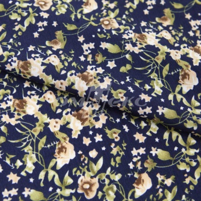Плательная ткань "Фламенко" 1.1, 80 гр/м2, шир.150 см, принт растительный - купить в Северодвинске. Цена 241.49 руб.