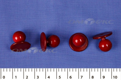 Пуговица поварская "Пукля", 10 мм, цвет красный - купить в Северодвинске. Цена: 2.28 руб.