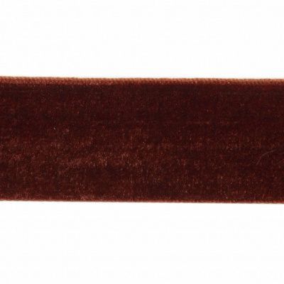 Лента бархатная нейлон, шир.25 мм, (упак. 45,7м), цв.120-шоколад - купить в Северодвинске. Цена: 981.09 руб.