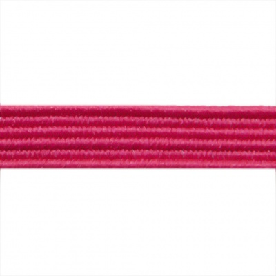 Резиновые нити с текстильным покрытием, шир. 6 мм ( упак.30 м/уп), цв.- 84-фуксия - купить в Северодвинске. Цена: 155.22 руб.