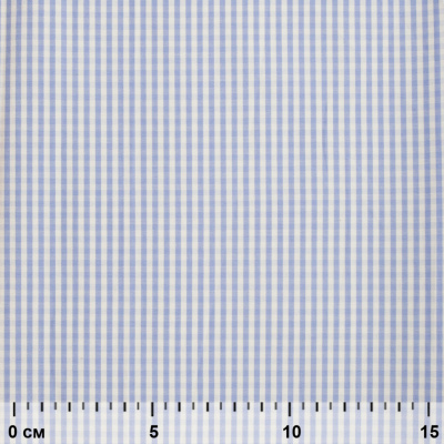 Ткань сорочечная Клетка Виши, 115 г/м2, 58% пэ,42% хл, шир.150 см, цв.2-голубой, (арт.111) - купить в Северодвинске. Цена 306.69 руб.