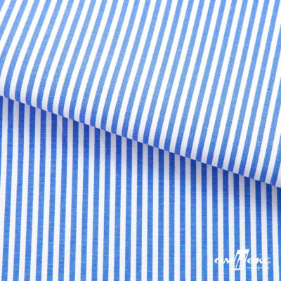 Ткань сорочечная Полоска Кенди, 115 г/м2, 58% пэ,42% хл, шир.150 см, цв.3-синий, (арт.110) - купить в Северодвинске. Цена 306.69 руб.