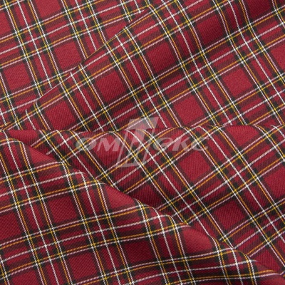 Ткань костюмная клетка 24379 2012, 230 гр/м2, шир.150см, цвет бордовый/бел/жел - купить в Северодвинске. Цена 539.74 руб.