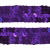 Тесьма с пайетками 12, шир. 20 мм/уп. 25+/-1 м, цвет фиолет - купить в Северодвинске. Цена: 778.19 руб.