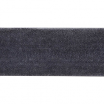 Лента бархатная нейлон, шир.25 мм, (упак. 45,7м), цв.189-т.серый - купить в Северодвинске. Цена: 981.09 руб.