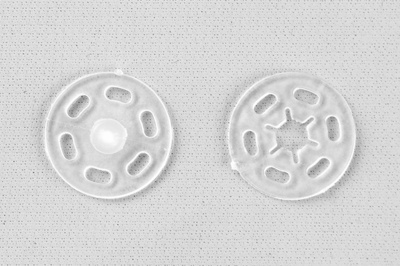 Кнопки пришивные пластиковые 15 мм, блистер 24шт, цв.-прозрачные - купить в Северодвинске. Цена: 68.79 руб.