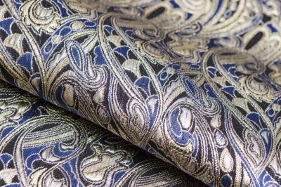 Ткань костюмная жаккард, 135 гр/м2, шир.150см, цвет синий№18 - купить в Северодвинске. Цена 441.95 руб.