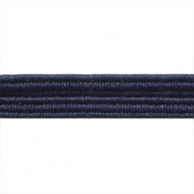 Резиновые нити с текстильным покрытием, шир. 6 мм ( упак.30 м/уп), цв.- 117-т.синий - купить в Северодвинске. Цена: 152.05 руб.