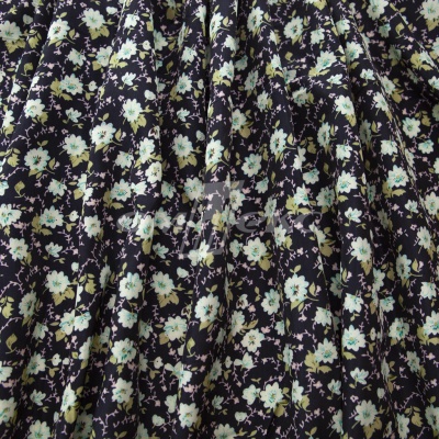 Плательная ткань "Софи" 8.1, 75 гр/м2, шир.150 см, принт растительный - купить в Северодвинске. Цена 241.49 руб.