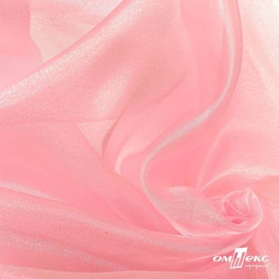 Ткань органза, 100% полиэстр, 28г/м2, шир. 150 см, цв. #47 розовая пудра - купить в Северодвинске. Цена 86.24 руб.