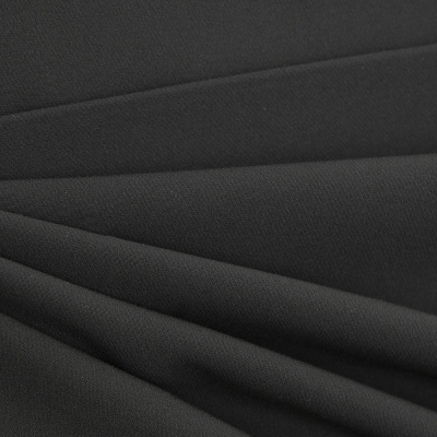 Костюмная ткань "Элис", 200 гр/м2, шир.150см, цвет чёрный - купить в Северодвинске. Цена 306.20 руб.