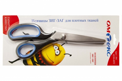 Ножницы арт.0330-6052 "ЗИГ-ЗАГ" 5 мм, для плотных тканей , 9"/ 229 мм - купить в Северодвинске. Цена: 733.08 руб.