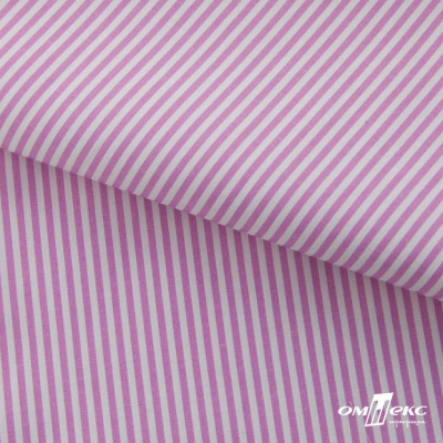 Ткань сорочечная Полоска Кенди, 115 г/м2, 58% пэ,42% хл, шир.150 см, цв.1-розовый, (арт.110) - купить в Северодвинске. Цена 306.69 руб.