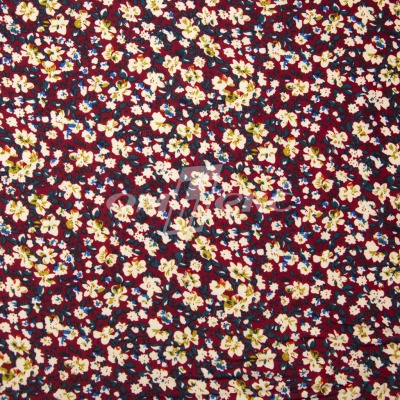 Плательная ткань "Софи" 5.1, 75 гр/м2, шир.150 см, принт растительный - купить в Северодвинске. Цена 243.96 руб.