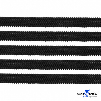 Лента эластичная вязанная (резинка) 4 мм (200+/-1 м) 400 гр/м2 черная бобина "ОМТЕКС" - купить в Северодвинске. Цена: 1.78 руб.