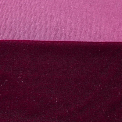 Бархат стрейч №2, 240 гр/м2, шир.160 см, (2,6 м/кг), цвет бордо - купить в Северодвинске. Цена 748.44 руб.
