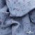 Ткань Муслин принт, 100% хлопок, 125 гр/м2, шир. 140 см, #2308 цв. 69 серо-голубой с цветком - купить в Северодвинске. Цена 413.11 руб.
