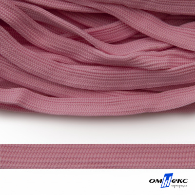 Шнур плетеный (плоский) d-12 мм, (уп.90+/-1м), 100% полиэстер, цв.256 - розовый - купить в Северодвинске. Цена: 8.62 руб.