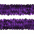 Тесьма с пайетками 12, шир. 30 мм/уп. 25+/-1 м, цвет фиолет - купить в Северодвинске. Цена: 1 098.48 руб.