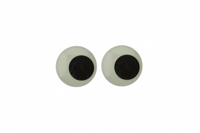 Глазки для игрушек, круглые, с бегающими зрачками, 8 мм/упак.100+/-2 шт, цв. -черно-белые - купить в Северодвинске. Цена: 28.86 руб.