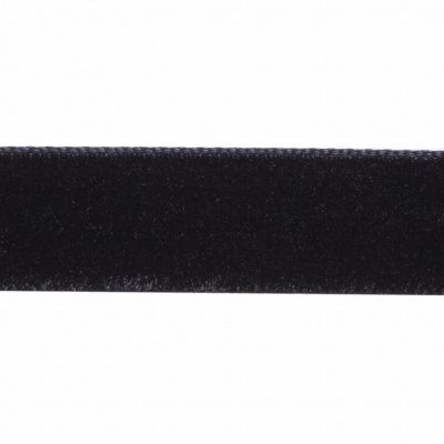 Лента бархатная нейлон, шир.12 мм, (упак. 45,7м), цв.03-черный - купить в Северодвинске. Цена: 448.27 руб.
