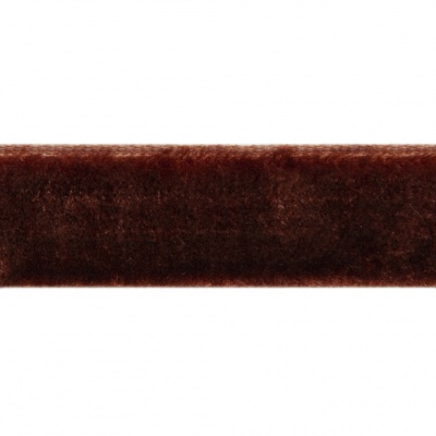 Лента бархатная нейлон, шир.12 мм, (упак. 45,7м), цв.120-шоколад - купить в Северодвинске. Цена: 392 руб.