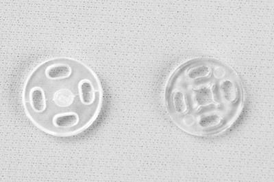 Кнопки пришивные пластиковые 11,5 мм, блистер 24шт, цв.-прозрачные - купить в Северодвинске. Цена: 59.44 руб.