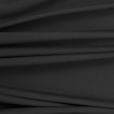 Костюмная ткань с вискозой "Рошель", 250 гр/м2, шир.150см, цвет чёрный - купить в Северодвинске. Цена 442.59 руб.