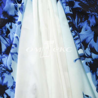 Плательная ткань "Фламенко" 19.1, 80 гр/м2, шир.150 см, принт растительный - купить в Северодвинске. Цена 241.49 руб.